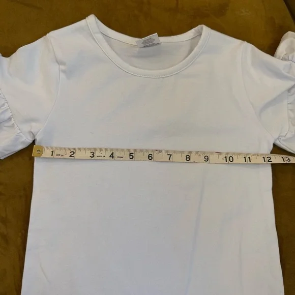 NWOT Girls Watermelon Overall Shorts With White Tee Set Size 6 / XL - Picture 11 of 12